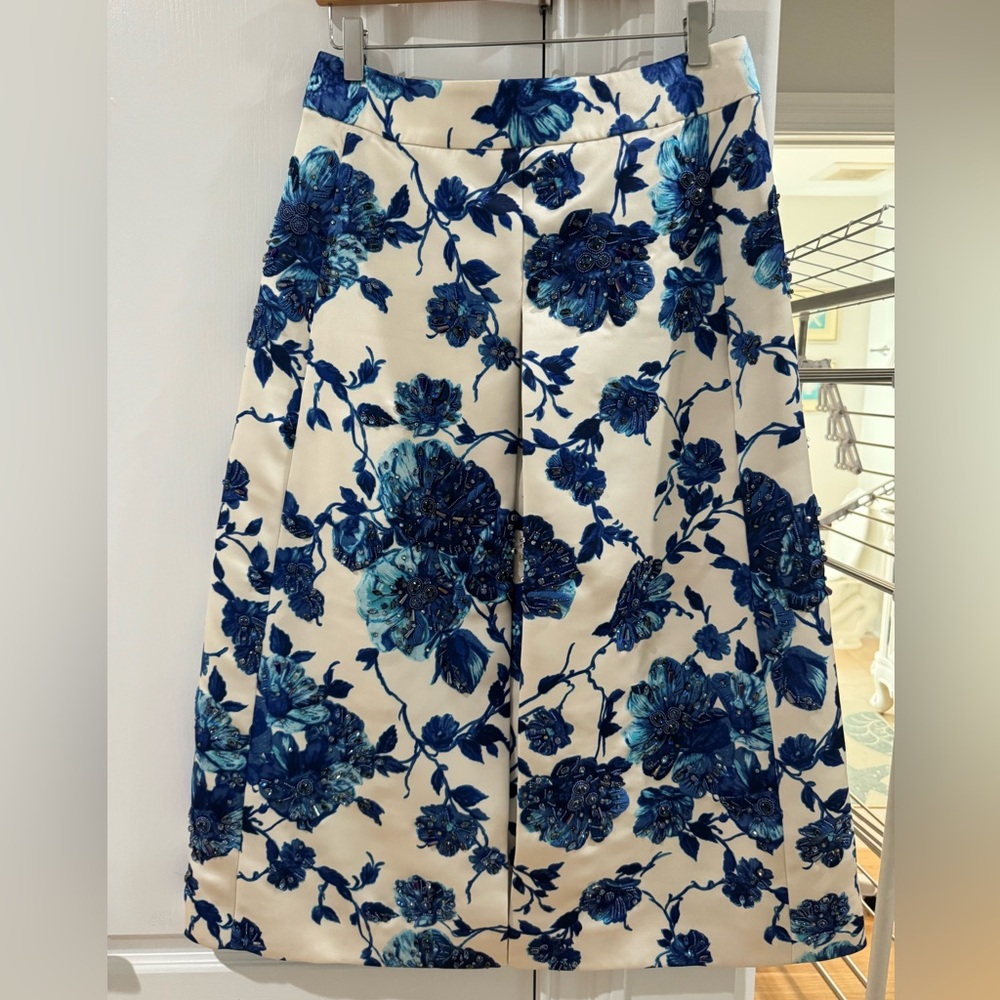 Tory Burch Kara Skirt. Brand new with tags. Silk with beaded flowers